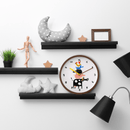 Horloge murale - 30 cm - Plastique - Marron/Blanc - 'FarmTime'