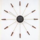 Stille wandklok - vintage - 58 cm - roestvrij staal - 'Plug Inn'