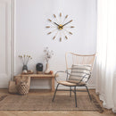 Stille wandklok - vintage - 58 cm - roestvrij staal - 'Plug Inn'