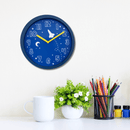Horloge murale - 30 cm - Plastique - Bleu - 'Stellar'