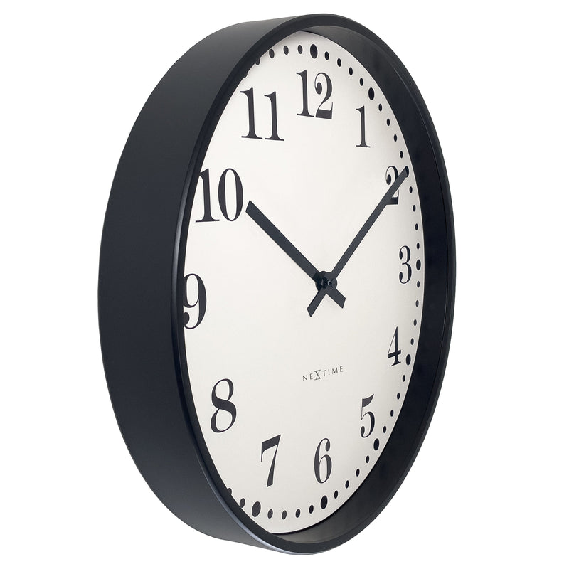 Wall Clock; Silent Clock; Designer Clock; Gift; NeXtime; Stylish Clock; Modern Clock; White dial face; Arabic Index; Home Décor;