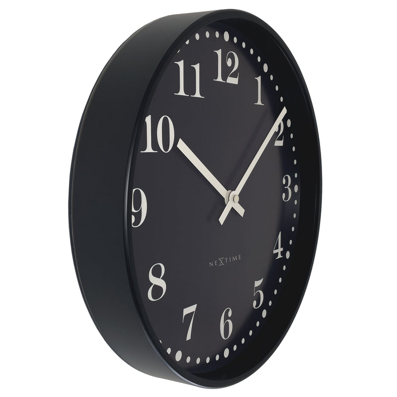 Wall Clock; Silent Clock; Designer Clock; Gift; NeXtime; Stylish Clock; Modern Clock; White dial face; Arabic Index; Home Décor;