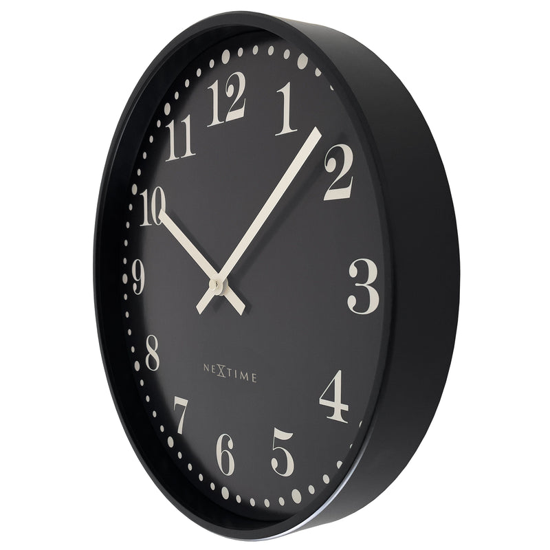 Wall Clock; Silent Clock; Designer Clock; Gift; NeXtime; Stylish Clock; Modern Clock; White dial face; Arabic Index; Home Décor;