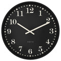 Wall Clock; Silent Clock; Designer Clock; Gift; NeXtime; Stylish Clock; Modern Clock; White dial face; Arabic Index; Home Décor; #color_black
