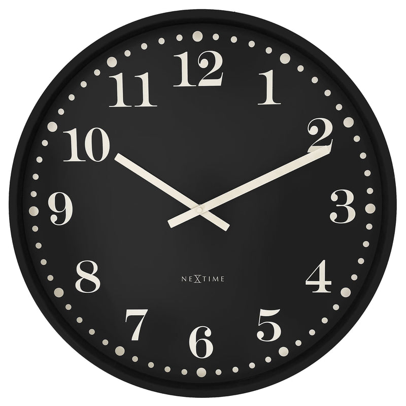 Wall Clock; Silent Clock; Designer Clock; Gift; NeXtime; Stylish Clock; Modern Clock; White dial face; Arabic Index; Home Décor;