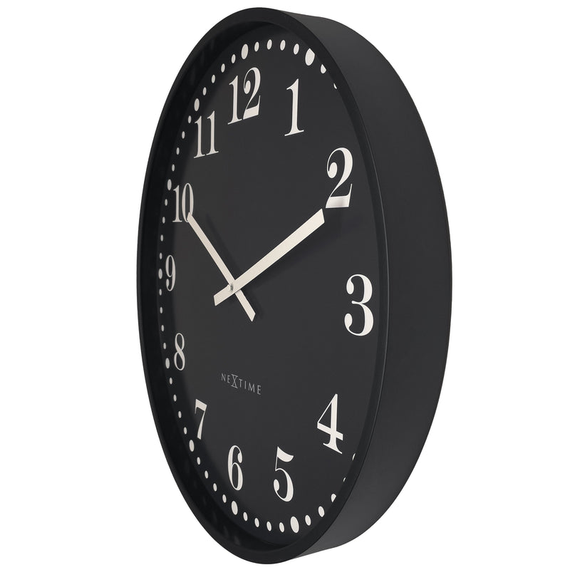 Wall Clock; Silent Clock; Designer Clock; Gift; NeXtime; Stylish Clock; Modern Clock; White dial face; Arabic Index; Home Décor;