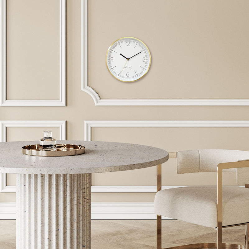 Wall Clock; Silent Clock; Designer Clock; Gift; NeXtime; Stylish Clock; Modern Clock; White dial face; Arabic Index; Home Décor;