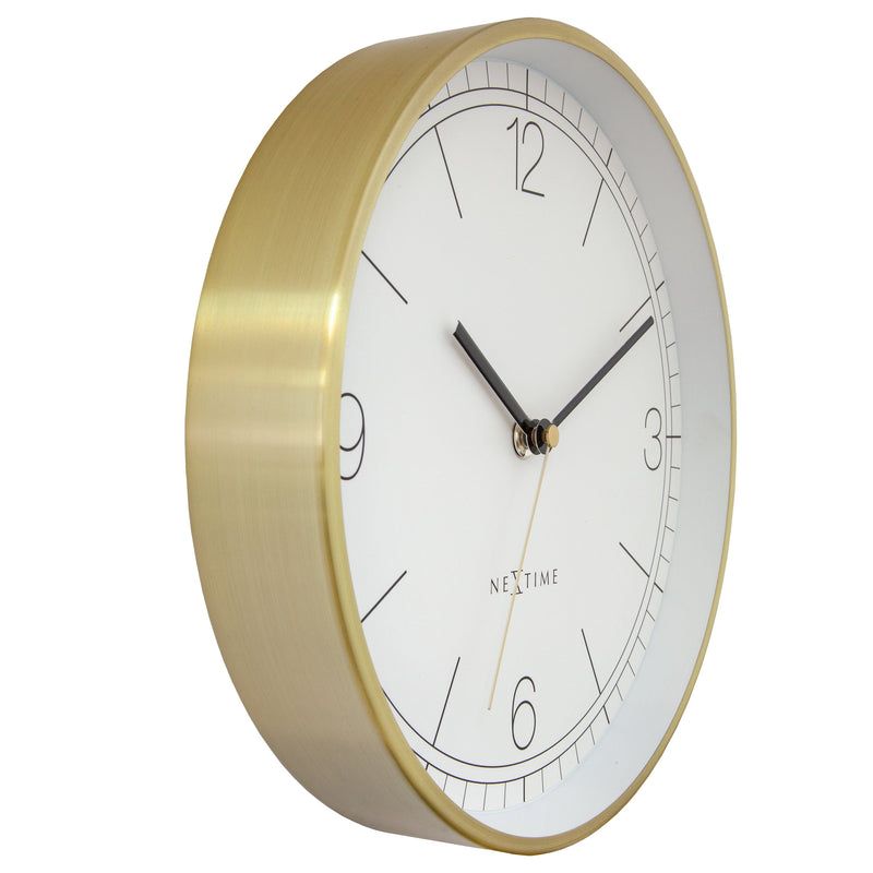 Wall Clock; Silent Clock; Designer Clock; Gift; NeXtime; Stylish Clock; Modern Clock; White dial face; Arabic Index; Home Décor;