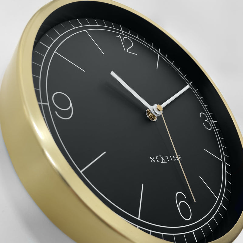 Wall Clock; Silent Clock; Designer Clock; Gift; NeXtime; Stylish Clock; Modern Clock; Black dial face; Arabic Index; Home Décor;