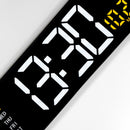 Digital wall/alarm clock 38.8x12.9x3.2cm-Black-ABS-NeXtime 'Super Digi'