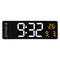 Digital wall/alarm clock 38.8x12.9x3.2cm-Black-ABS-NeXtime 'Super Digi'