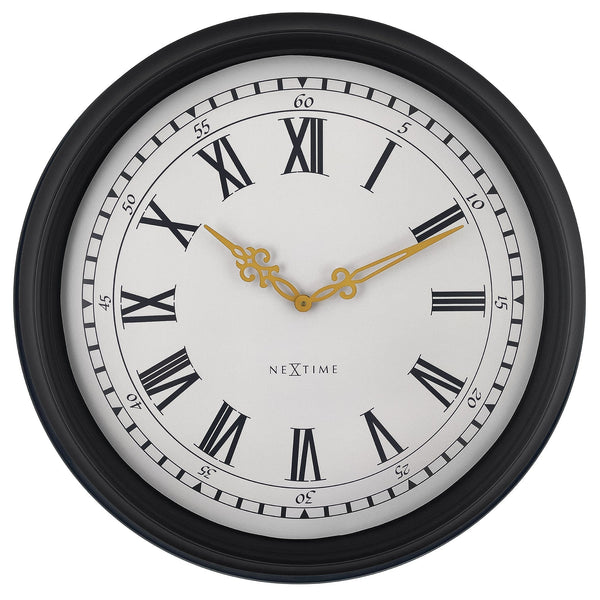 Horloge murale 76cm-Noir/Gris-Plastique-NeXtime 'Chopin Large'