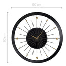 Wall Clock; Silent Clock; Designer Clock; Gift; NeXtime; Stylish Clock; Modern Clock; Black dial face; Arabic Index; Home Décor; 