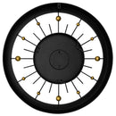 Wall clock 60cm-Silent-Black-Metal-NeXtime 'Orbit'