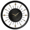 Wall clock 60cm-Silent-Black-Metal-NeXtime 'Orbit'