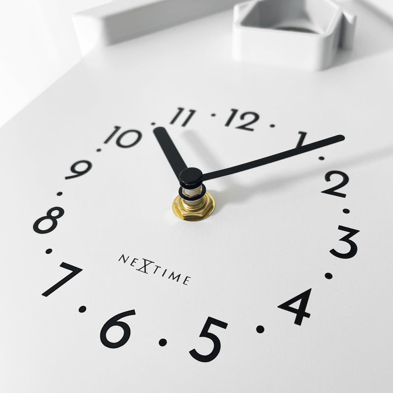 Wall Clock; Designer Clock; Gift; NeXtime; Stylish Clock; Modern Clock; White dial face; Arabic Index; Home Décor;