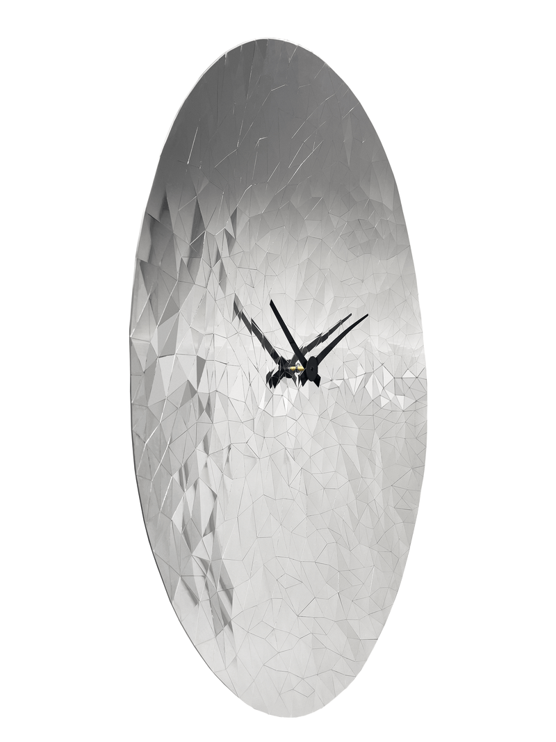 Large wall clock; Stainless Steel Clock; Designer clock; Functional décor; NeXtime; Geometry clock; Wall sculpture; Contemporary; Minimalist; Sophisticated