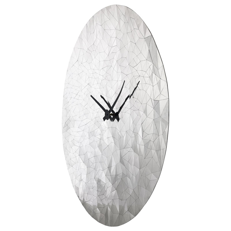 Large wall clock; Stainless Steel Clock; Designer clock; Functional décor; NeXtime; Geometry clock; Wall sculpture; Contemporary; Minimalist; Sophisticated