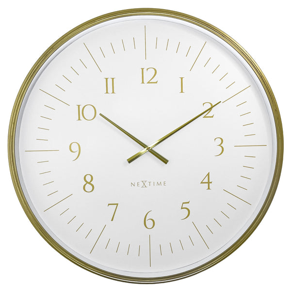 Wall Clock; Silent Clock; Designer Clock; Gift; NeXtime; Stylish Clock; Modern Clock; White dial face; Arabic Index; Home Décor; #color_white