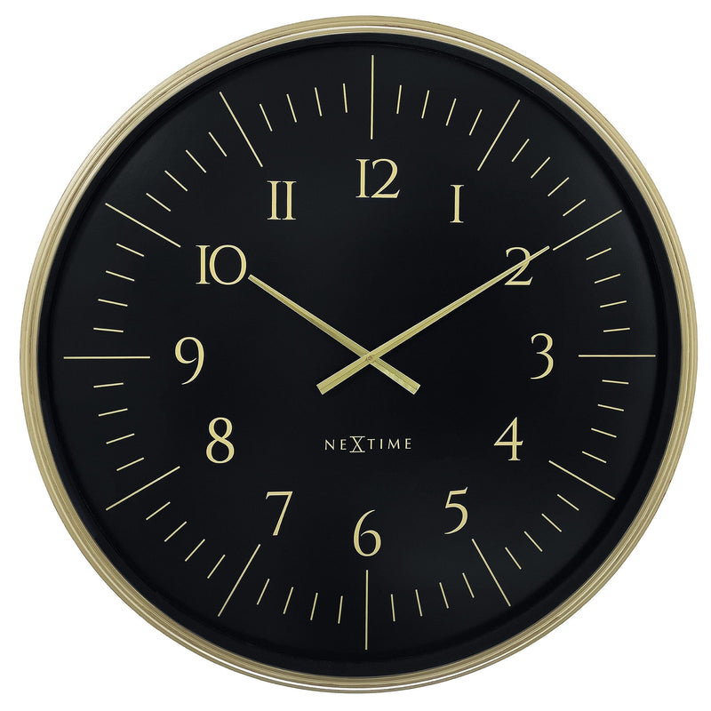 Wall Clock; Silent Clock; Designer Clock; Gift; NeXtime; Stylish Clock; Modern Clock; Black dial face; Arabic Index; Home Décor;