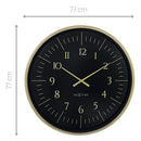 Wall Clock; Silent Clock; Designer Clock; Gift; NeXtime; Stylish Clock; Modern Clock; Black dial face; Arabic Index; Home Décor;