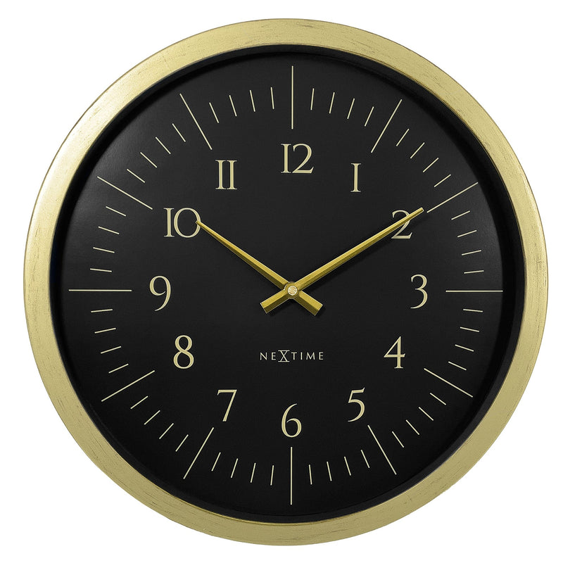 Wall Clock; Silent Clock; Designer Clock; Gift; NeXtime; Stylish Clock; Modern Clock; Black dial face; Arabic Index; Home Décor;