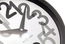Wall clock 30cm-Silent-Plastic-NeXtime 'Big Number'