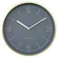 Wall clock 30cm-Silent-Aluminium-NeXtime 'Nova'