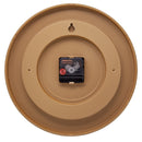 Wall clock 30cm-Silent-Dark wood pattern-Plastic-NeXtime 'Lyra'
