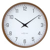 Wall clock 30cm-Silent-Dark wood pattern-Plastic-NeXtime 'Lyra'