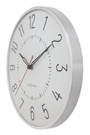 Wall clock 30.5cm-Silent-Aluminium-NeXtime 'Rotterdam'