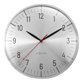 Wall clock 30.5cm-Silent-Dome lens-Aluminium(clock case & dial)-NeXtime 'Frankfurt'
