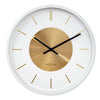 Wall clock; Silent clock; Designer clock, Gift; Retro clock; Metal clock; Golden décor; NeXtime; Vintage clock; Loft ; #color_gold