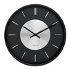 Wall clock; Silent clock; Designer clock, Gift; Retro clock; Metal clock; Silver décor; NeXtime; Vintage clock; Loft ; #color_silver