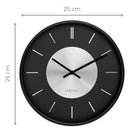 Wall clock; Silent clock; Designer clock, Gift; Retro clock; Metal clock; Silver décor; NeXtime; Vintage clock; Loft ;