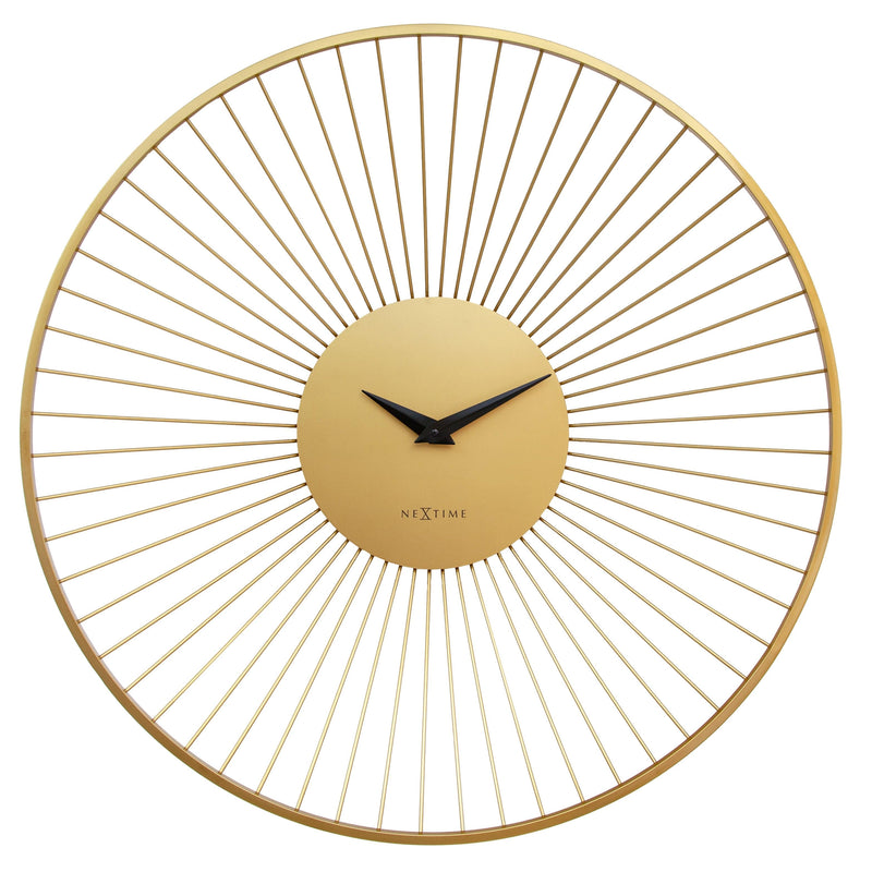 Wall clock 80cmØ - Metal - Gold - NeXtime 'Vasco Round'