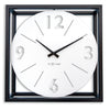 Table / Wall clock 40 x 40 x 9.5 cm - Metal - Black / White - NeXtime 'Time Frame'