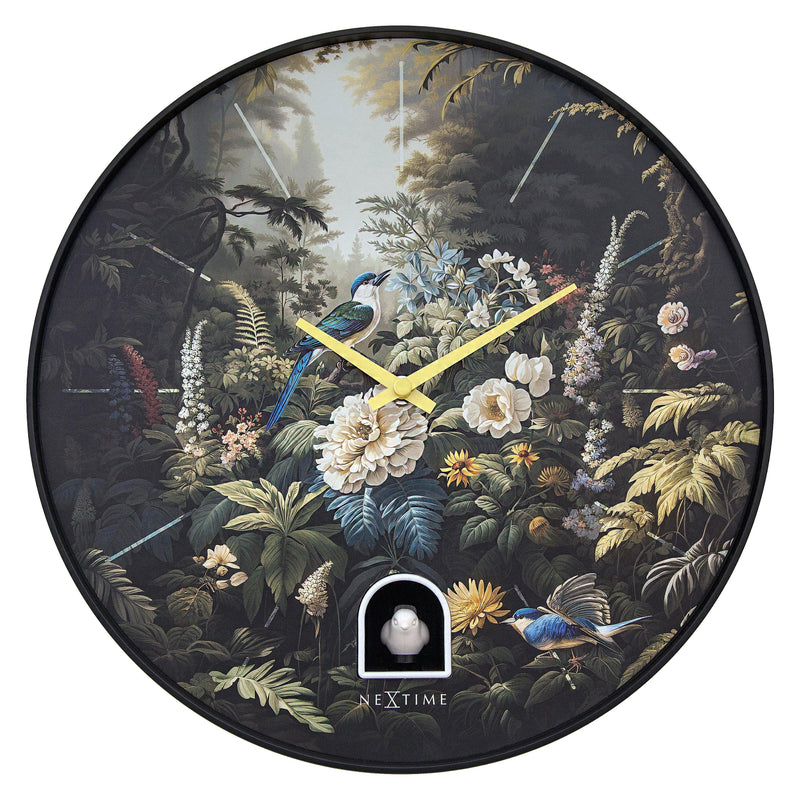 Wall clock; Designer clock; Gift; Cuckoo clock; Floral style; Unique décor; NeXtime; Bird clock; Cottage; Classic