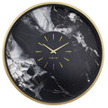 Wall clock; Silent clock; Designer clock; Gift; Marble clock; NeXtime; Luxury clock; Glamorous; Sophisticated; Art Deco ; #color_gold