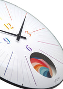 Large wall clock; Silent clock; Designer clock; Pendulum clock;  Gift; Unique clock; NeXtime; Rainbow clock; Colorful clock; Mondern clock; Artistic; Workplace ;