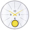 Large wall clock; Silent clock; Designer clock; Pendulum clock;  Gift; Unique clock; NeXtime; Yellow clock; Mondern clock; Artistic; Workplace ; #color_yellow