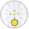Large wall clock; Silent clock; Designer clock; Pendulum clock;  Gift; Unique clock; NeXtime; Yellow clock; Mondern clock; Artistic; Workplace ; #color_yellow