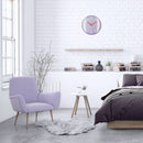 Wall Clock; Silent Clock; Designer Clock; Gift; Trendy clock; Lavender; Dome glass; NeXtime; décor; Neutral; Minimalist; Urban ;