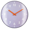 Wall Clock; Silent Clock; Designer Clock; Gift; Trendy clock; Lavender; Dome glass; NeXtime; décor; Neutral; Minimalist; Urban ; #color_lavender