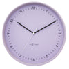 Wall clock; Silent clock; Designer clock; Gift; Modern clock; NeXtime; Minimalist; Scandinavian; Urban; Neutral; Workplace; Lavender colour ; #color_lavender