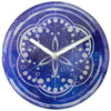 Table/Wall clock 20cm - Silent - Indigo -  Tempered Glass - "Cosmo Table"