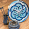 Table/Wall clock 20cm - Silent - Blue -  Tempered Glass - "Cosmo Table"