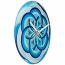 Table/Wall clock 20cm - Silent - Blue -  Tempered Glass - "Cosmo Table"