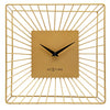 Table/Wall Clock 25x25x12cm-Silent-Gold-Metal-NeXtime 'Vasco Table'