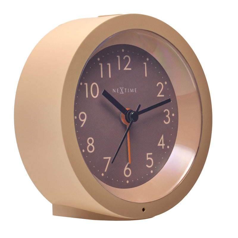 Table Alarm Clock 10.5cm x 3.6cm-Silent-Light Dial-NeXtime "Circle"